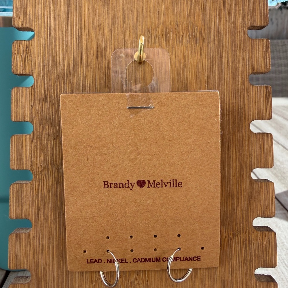 Brandy Melville Small Silver Hoop Earrings NWT